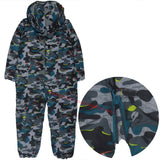 cotton clothing, winter work clothes for children aged 4-6, windproof and warm, camouflage pattern for boys
