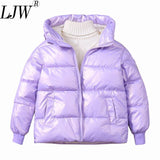 winter children's cotton padded jacket thickened boys' and girls' cotton padded jacket bright surface waterproof down j
