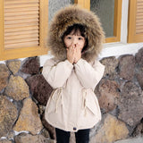 2023 Children's Fur Coat Russian Winter Girls Jackets Hooded Cotton-Padded Toddler Boys Parka Solid Korean Kids Clothes 2-10 Yrs