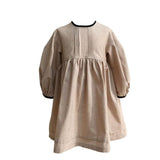 2023 Spring  Girls Dresses Linen Palace Kids Cotton Dresses Long-Sleeve Cute Baby Princess Dresses for Girls, #8408