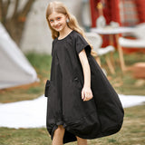 2023 Summer Casual Girls Dress Children Loose and Irregular Dresses Kids Cotton Clothing, #6919