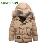 '-20C Fashion Children Boys Girls Coats 2018 Winter Kids Jacktet Warm Parka real fur Hooded Cotton Clothes Thicken Clothing