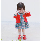 2PC Toddler Baby Boys Clothes Outfit Boy Kids floral cotton dress+  cardigan sweater Casual Clothing children For 12 Months-5Yrs