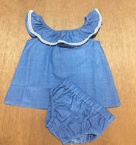 2PCS/Set Dress+Pant Newborn infant girls clothes Sleeveless Dress Overall Denim Design Baby set Toddler Girls Outfit 0-24M A242