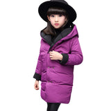 3-12Yrs Winter Kids Jacket For Girls Wear On Both Side Casual Girl Jackets Thick Warm Outerwear Girl Coats Kids Clothes