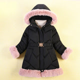 3 Color Big Size Winter Keep Warm Long Style Girls Jacket Teenage Thick Heavy Cold-proof Hooded Windbreaker Parkas Coat For Girl