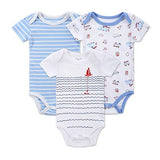 3 PCS/LOT Baby Boy Clothes Newborn Baby Bodysuit Short Sleeved Cotton Baby Wear Toddler Underwear Infant Clothing Baby Outfit