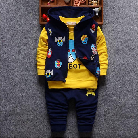 3 pcs baby boy clothing boys suit cheap clothes china Red spring jacket infant coats long shirt boys trousers for 0-4Y