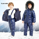 -30 Degree Russia Winter children's clothing sets Boys down jacket Kids clothes jumpsuit for children girl snowsuit clothes 2-5Y