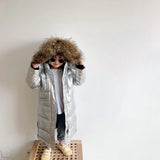 -30 Degree Russian Winter Down Jacket For Girls Waterproof Shiny Warm Girls Winter Coat 3-14 Years Teenage Girl Parka Snowsuit