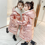 -30 Girl Winter Jacket Baby Outdoor Warm Plus velvet Clothing Thick Coat Windproof Children Cotton clothes Kids Hooded Outerwear