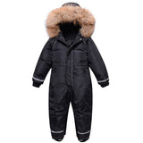 -30 Russian Winter Snowsuit Girls And Boys Jacket 80% Duck Down Outdoor Clothes Warm Boys Climbing For Kids Jumpsuit 4-8y