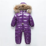 -30 Russian Winter Snowsuit Toddler Boys Girls 90% Duck Down Rompers Overalls Kids Jumpsuit For Infant Baby 1-6 Y Clj311