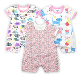 3PCS/LOT Baby Bodysuit Newborn Bebe Girl Clothing 100%Cotton  clothes Cute Cartoon Printed Romper Jumpsuit Climbing Clothes