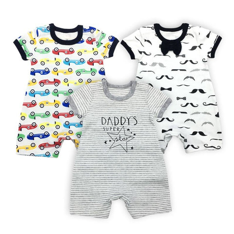 3pcs/1lot New baby rompers Newborn Infant Baby Boy Girl Summer clothes ...