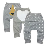 3pcs/Lot 2018 New Arrival 100% cotton baby pants cartoon print kids Trousers Unisex Baby Wear Infant product for Boy Girls 18M