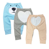 3pcs/lot Baby 100%Cotton pink Pants Girls Boys Baby Pants Heart Shape Baby Trousers Kids Children Clothes pp Baby Leggings pants