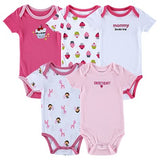 5 Pieces Baby Bodysuits Mommy Loves Me Print Body Baby Boy Girl Clothing Sets Newborn Baby Clothes Products Jumpsuit