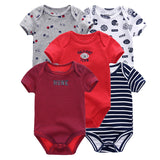 5PCS/LOT Baby Rompers 2018 Short Sleeve 100%Cotton overalls Newborn clothes Roupas de bebe boys girls jumpsuit&clothing