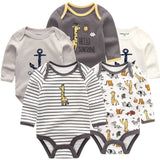 5pcs/ lot New Baby boys clothes sets Long Sleeves winter Novelty Newborn Overalls bodysuits Infant Clothing