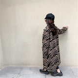 8 10 years Girls Long Coat Winter Cotton-padded Zebra Stripes Print Jackets Teenage Outerwear