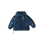 80-130 Cm Winter Girls Boys Thick Warm Parkas Baby Kids Children Fleece Coat Jacket Outerwear
