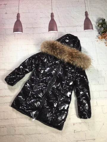 95cm-145cm   winter down jacket children's clothing girl down jackets child long thicken outerwear boy long duck down jackets