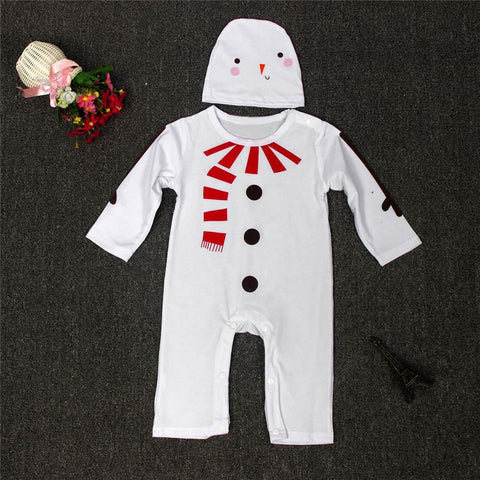 ARLONEET Christmas Pajamas Dress For Baby Girls Fashion Kids Infant Baby Boys Girls Christmas Suit Romper+Hat Outfits Clothes &