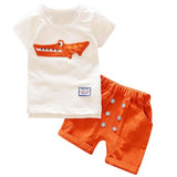 Summer Clothes Toddler Kid Baby Boy Outfits Clothes Cartoon Print T-shirt Tops Shorts Pants Set Dropshipping Mar16