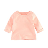 AmyaBaby Baby Long Sleeve Tops Solid Color Cotton Baby Girl Tops 2018 Casual Boys Girls T Shirts Infant Shirt Boys Girl Clothing