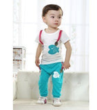 Free shipping summer   short-sleeved suits cute little fish baby clothing sets baby boy summer clothes sets