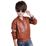 Autumn Boys Leather Children Jacket Fleece Jacket Boys Coats Kids Jacket Baby Outerwear for Boys Kids Coat