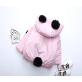 Autumn Children Clothing for 2-5 Years Kids Girls Panda Down Coat Hooded Winter Baby Jacket Year Clothes Communion Costumer