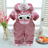 Autumn Winter Baby Clothing Thicken Long Sleeve+Suspender Trousers Soft Warm Newborn 3-6Months Baby Infant 2Pcs/Set Cute Design