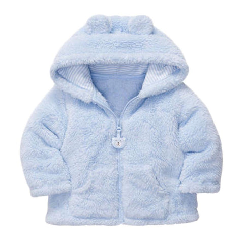 Autumn Winter Baby Girls Sweet Long Sleeve Hooded Thick Warm Jackets Kids Infant Princess Outerwear Coats ropa de ninas