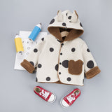Autumn Winter Ears Hooded Jacket for Newborn Baby Warm Coats Outerwear Children's Boy Girls Fuzzy Clothing Clothes Jackets 0-3T