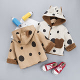Autumn Winter Ears Hooded Jacket for Newborn Baby Warm Coats Outerwear Children's Boy Girls Fuzzy Clothing Clothes Jackets 0-3T
