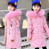 Autumn and Winter Baby Jacket Girl Jacket Thickened Hooded Cotton Padded Jacket Printed Princess Coat Youth Children's Jacket