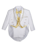 BBWOWLIN White Black Baby Boy Clothes Kids Tuxedo Suit Clothing Set for 1-4T Wedding Dress Birthday Party 90101
