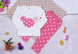 Cute Baby Girl Clothing Cotton Long Sleeve Tops+Pants 2Pcs Sets Infant Cartoon Mouse Suits Newborn Outfit Baby Costume