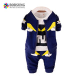 Toddler Boys Autumn Clothing Set For Kids Boy Boutique Monster Print Tracksuit Coat+T-shirt+Pants 3ps Suits Baby Clothes