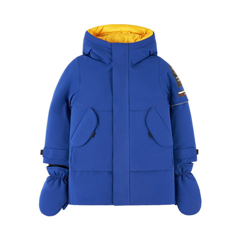 BOSIDENG kids down jacket children's wear trendy contrast color mid-length down jacket [designer Pietro Ferragina] T90142113