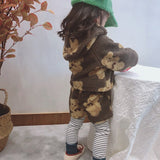 BV5262 Children's suit winter plus velvet thick lamb wool two-piece western style hooded sweater