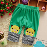 Babe boy girl Pants Cartoon Pig Printing Baby Trousers Kid Wear Baby long Pants Middle Pants Striped Leggings Outfits Clothes