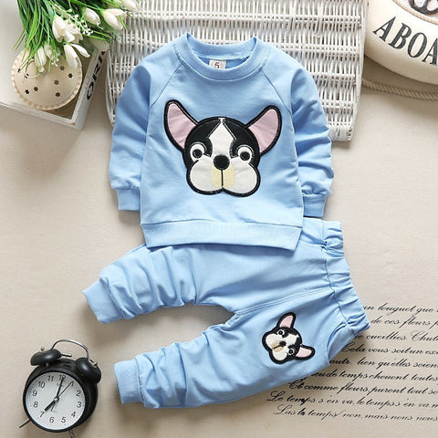 Baby Boy Clothes 2018 Newborn Cotton Dog Long Sleeved T-shirt Tops Pants 2 PCS Children Infant Clothing Kids Bebes Jogging Suit