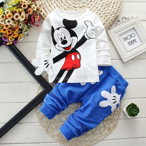 Baby Boy Clothes Spring Autumn Cartoon Long Sleeved T-shirts Tops + Pants 2PCS Infant Clothing Outfits Kids Bebes Jogging Suit