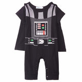 Baby Boy Darth Vader Costume Romper Infant Star War Jumpsuit Toddler Clothes Set With Cape Clothing New Year Costume For Newborn