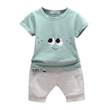 Baby Boy Girl Clothing Set Summer Cotton T-shirt + Ears Design Shorts Pants Toddler Fashion Printing Clothes Sets