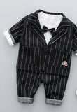 Baby Boys Clothes Tuxedo Suit For Wedding Party Child Birthday Blazer Set 3pcs:Coat+Shirt+Pants Boy Formal Dress Baptism Clothes