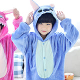 Baby Boys Girls Cartoon Winter Autumn Children Pajamas Flannel Stitch Animal Pajamas Kid Pajama Sets Onesies Children Clothing